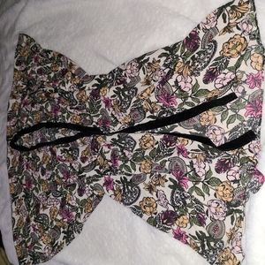 Multi Color Floral Short Sleeve Cardigan One Size